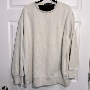 Nautica men’s Ivory Crew Neck Long Sleeve Sweatshirt - Size XXL